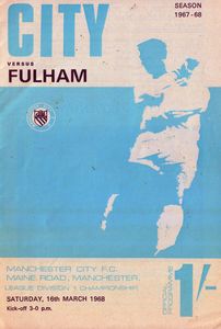 Manchester City v Fulham 1967/68